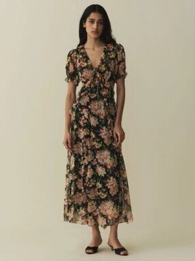 NWT DOEN Elizabeth Silk dress in Meadow Mirage